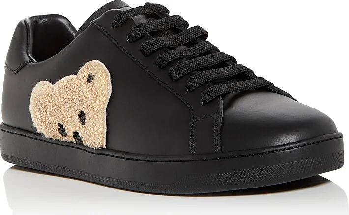Palm Angels Men's New Teddy Bear Lace Up Tennis Sneakers