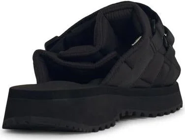 Palm Angels 'Moto-P' Black Synthetic Fibre Sandals - Image 3