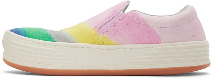 Palm Angels Multicolor Canvas Stripe Sneakers - Image 3