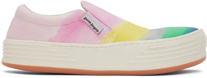 Palm Angels Multicolor Canvas Stripe Sneakers