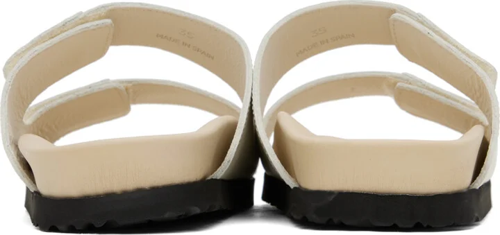 Palm Angels Off-White Logo Sandals - Image 2