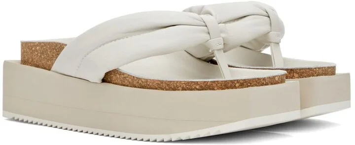 Palm Angels Off-White Padded Flip Flops - Image 4