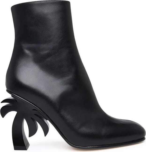 Palm Angels Palm-Heel Side Zipped Ankle Boots