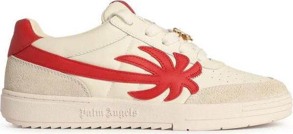 Palm Angels 'Palm' White Leather Sneakers