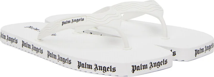 Palm Angels White Logo Sandals - Image 4