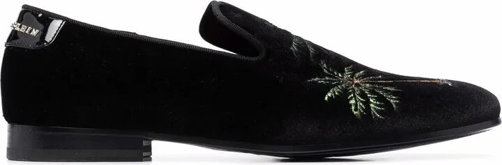 Palm embroidered loafers