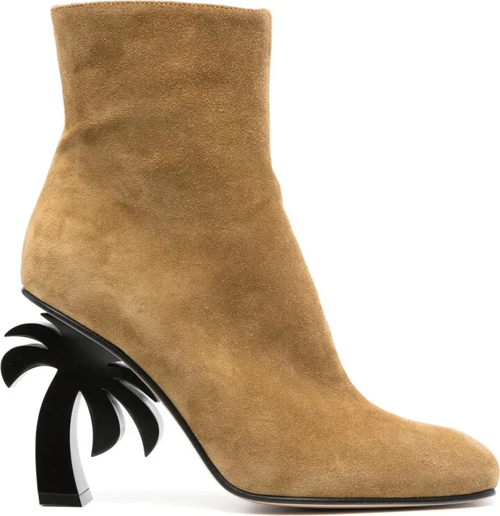 Palm-heel 105mm suede boots