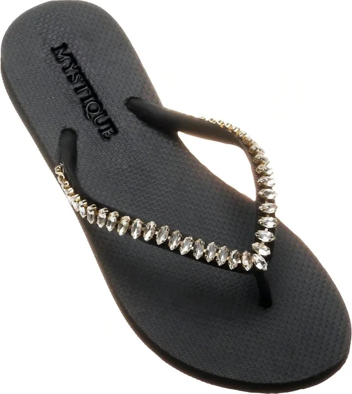 Palm Springs Sandal In Black / Clear