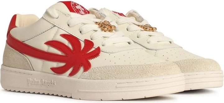 'palm' White Leather Sneakers - Image 2