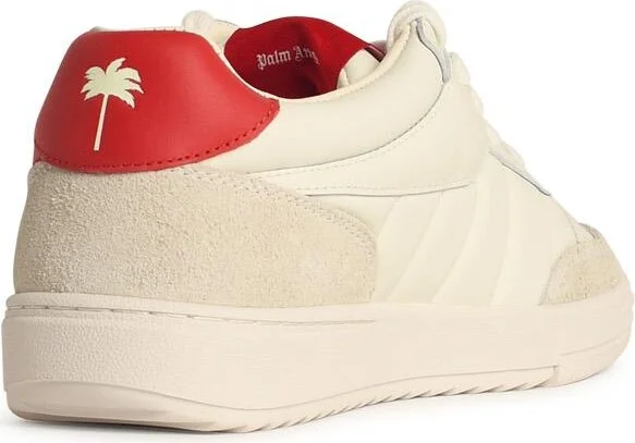 'palm' White Leather Sneakers - Image 3