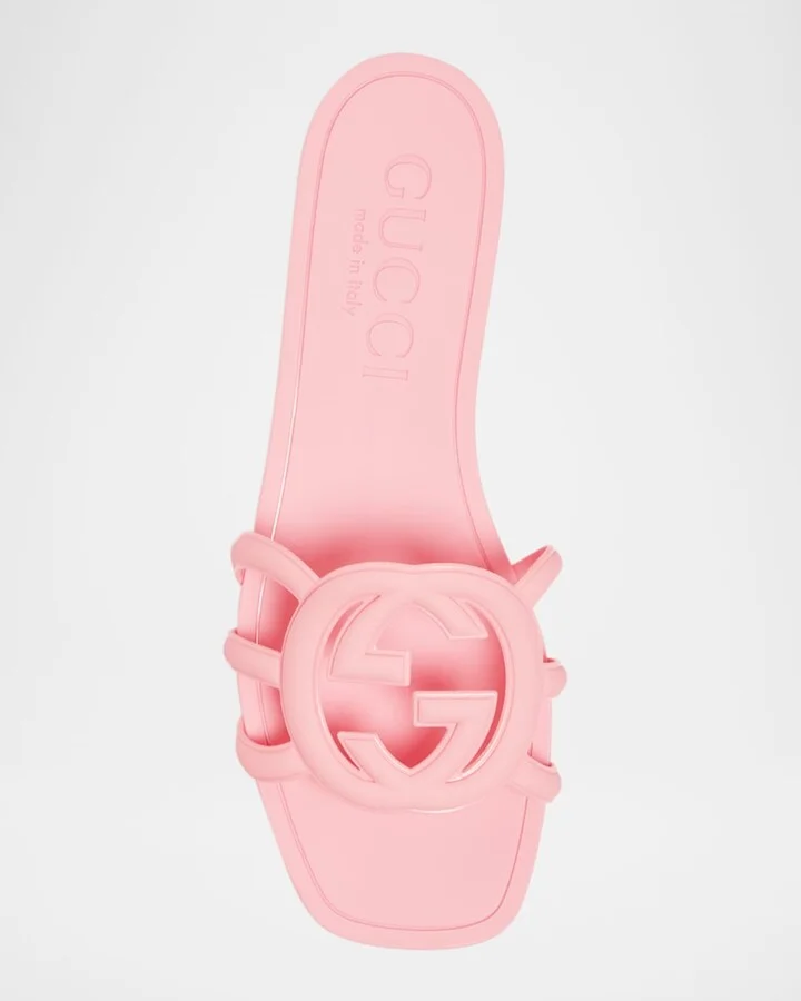 Palma GG Rubber Flat Slide Sandals - Image 2