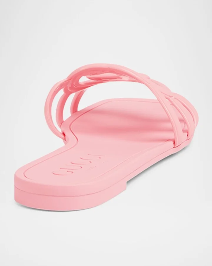 Palma GG Rubber Flat Slide Sandals - Image 4