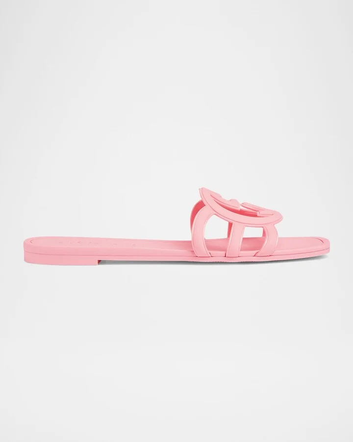 Palma GG Rubber Flat Slide Sandals