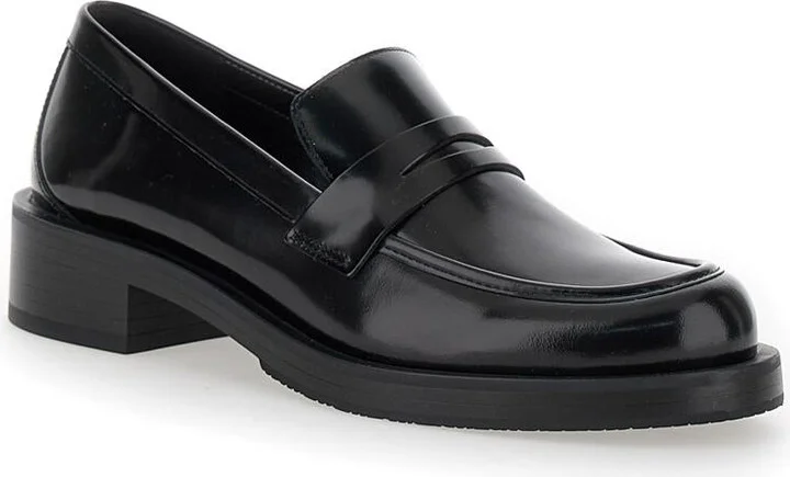 'Palmer' Black Slip-On Loafers In Patent Leather Woman - Image 2