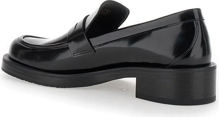 'Palmer' Black Slip-On Loafers In Patent Leather Woman - Image 3