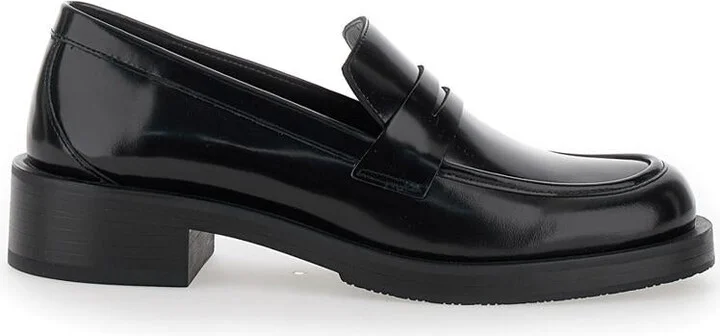 'Palmer' Black Slip-On Loafers In Patent Leather Woman