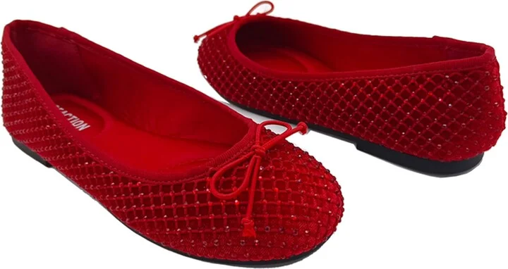 Palmer Mesh Rhinestone Diamond Mesh Ballet Flat - Image 9