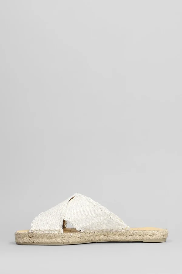Palmera-032 Flats In White Canvas - Image 3