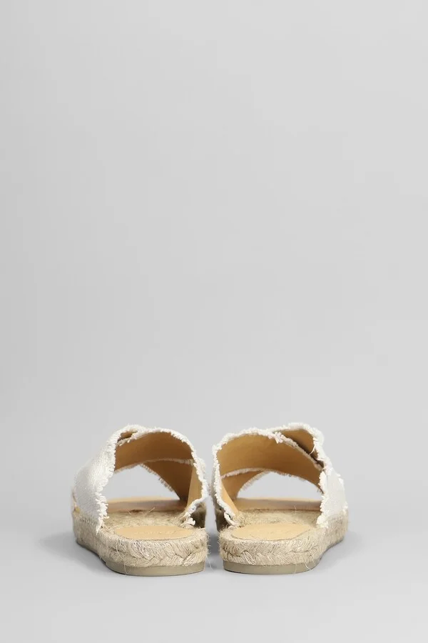 Palmera-032 Flats In White Canvas - Image 4