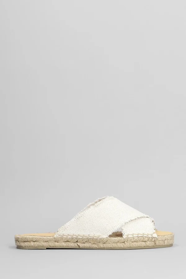 Palmera-032 Flats In White Canvas