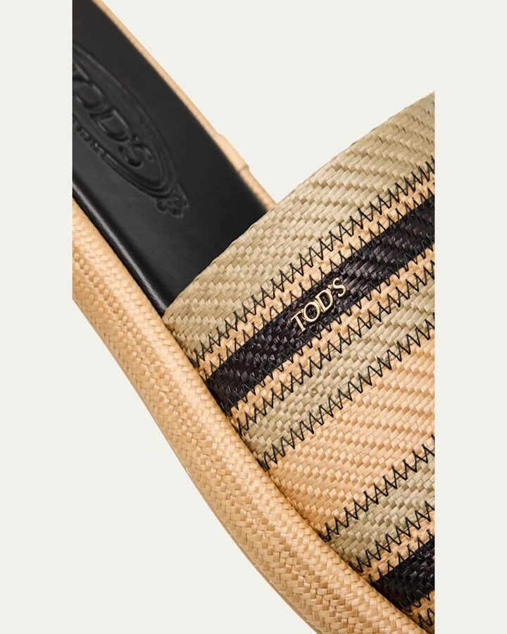 Palmera Striped Band Slide Sandals - Image 8
