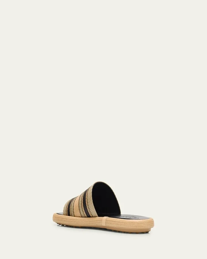 Palmera Striped Band Slide Sandals - Image 10