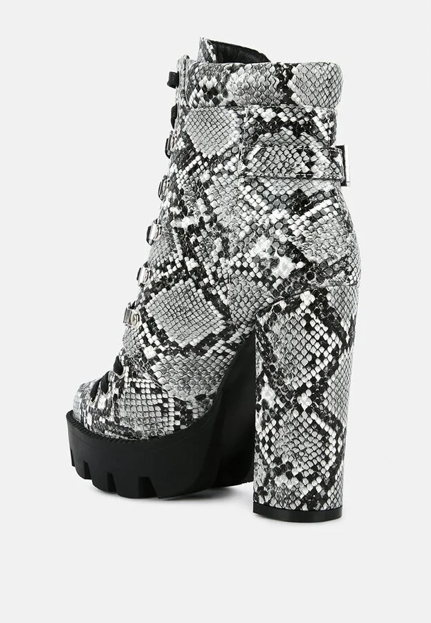 Palmetto Snake Skin Ankle Boots - Image 2