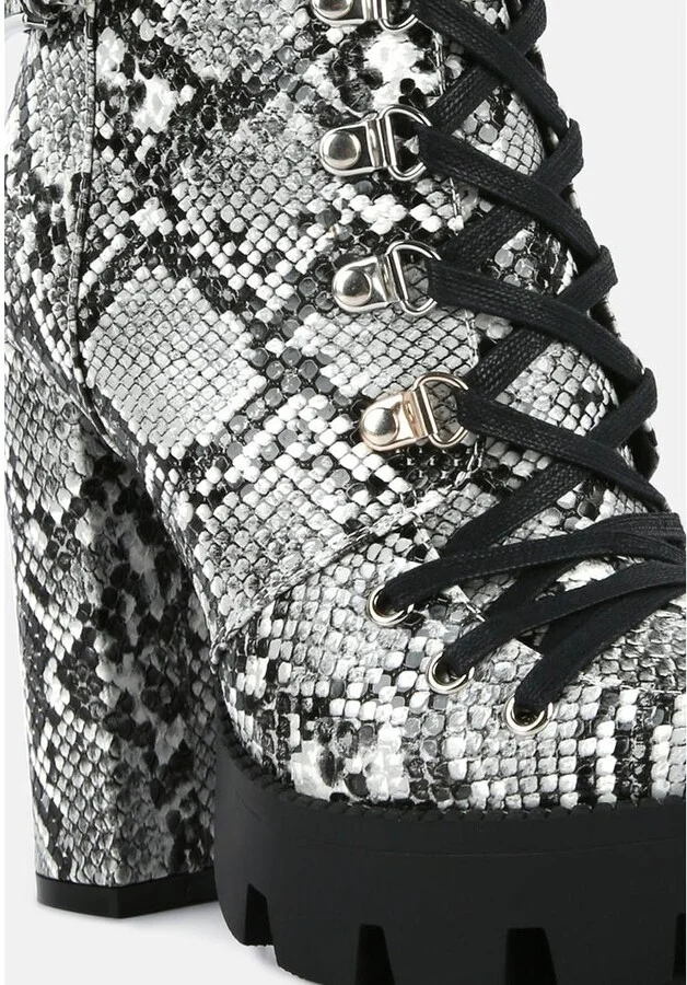 Palmetto Snake Skin Ankle Boots - Image 3