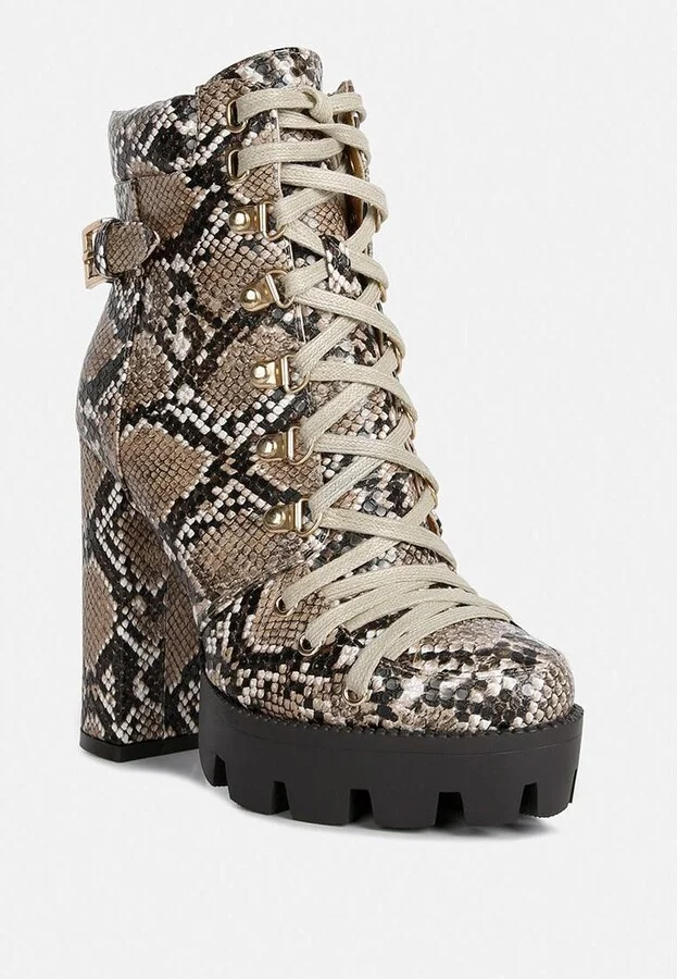 Palmetto Snake Skin Ankle Boots - Image 8