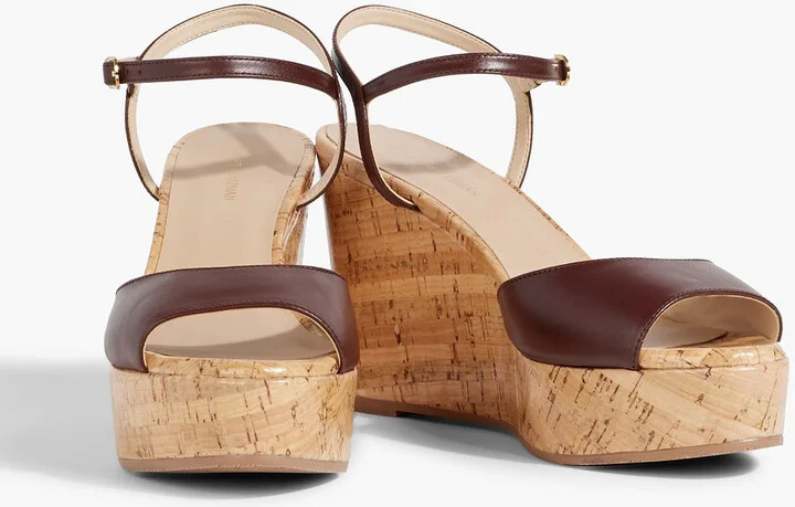 Palmina leather wedge sandals - Image 2