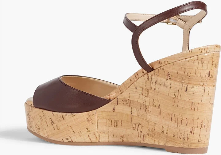 Palmina leather wedge sandals - Image 3