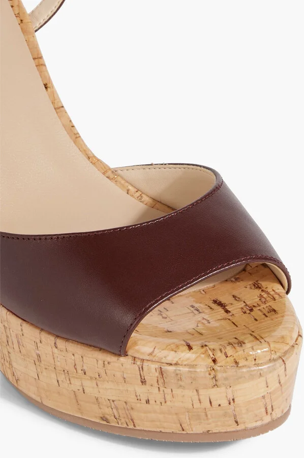 Palmina leather wedge sandals - Image 4
