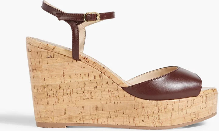 Palmina leather wedge sandals