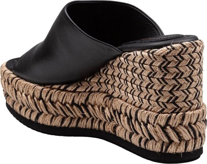 Paloma Alide Sandal In Leather With Rope Wedge - Image 3