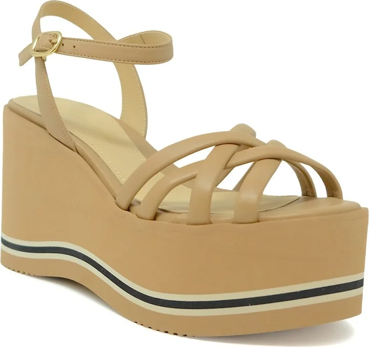Paloma Barcelo 24-1022 Beige Leather Lioba Wedge Sandals - Image 2