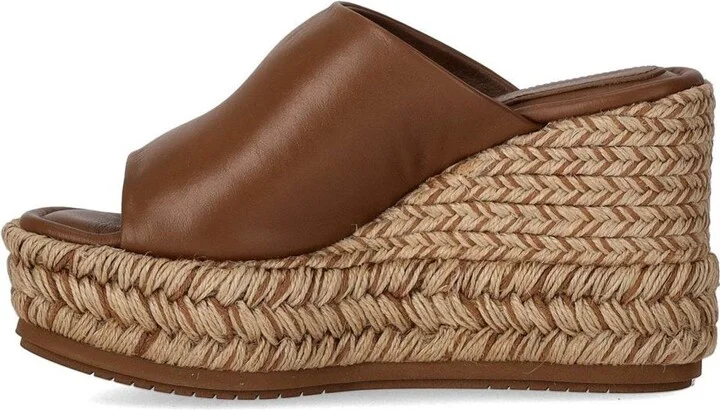 Paloma Barceló Alide Brown Wedge Sandal - Image 3