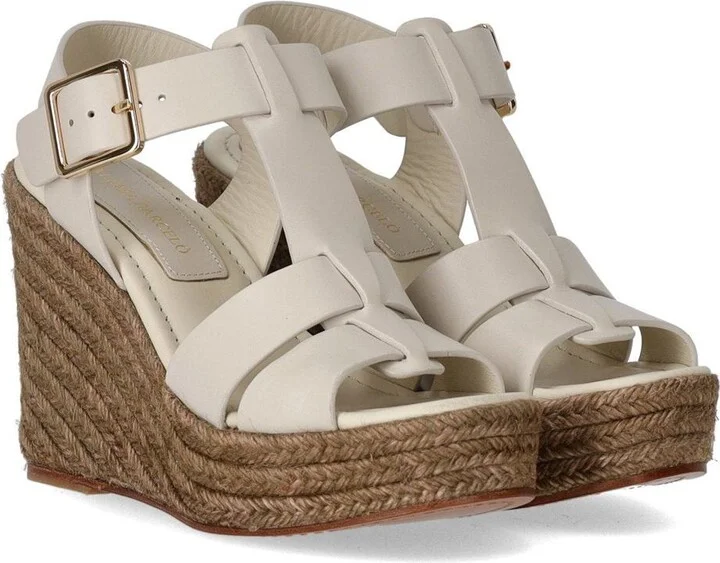 Paloma Barceló Alison White Wedge Sandal - Image 2