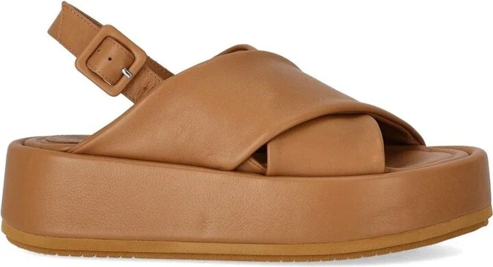 Paloma Barceló Basima Camel Platform Sandal