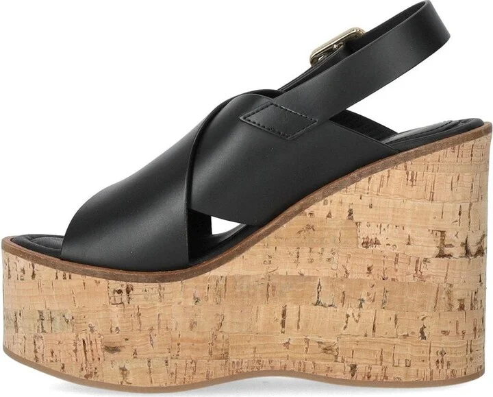 Paloma Barceló Begonia Black Wedge Sandal - Image 3