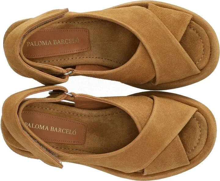 Paloma Barceló Cora Brown Wedge Sandal - Image 5