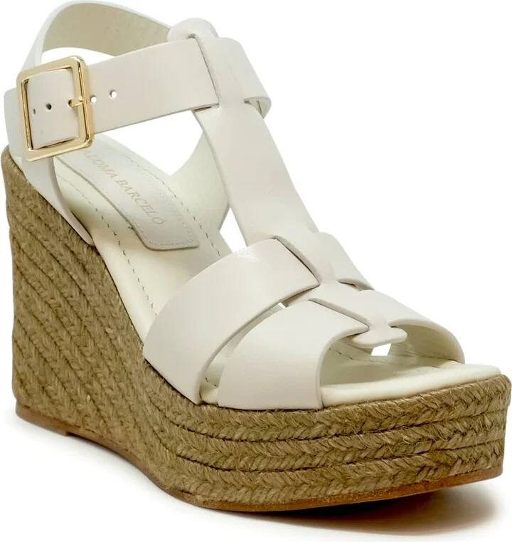 Paloma Barcelo Leather Alison Wedge Sandals - Image 2