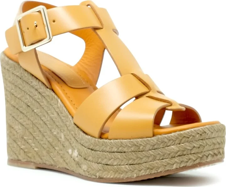 Paloma Barcelo Leather Alison Wedge Sandals - Image 2