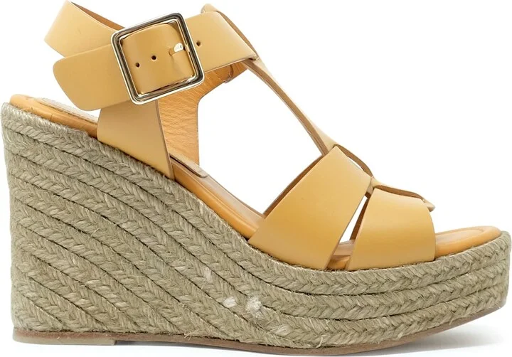 Paloma Barcelo Leather Alison Wedge Sandals