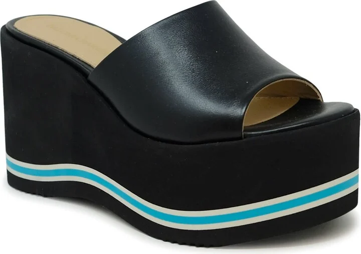 Paloma Barcelo Leather Leto Wedge Sandals - Image 2