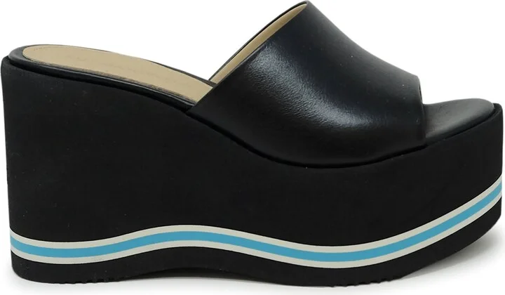 Paloma Barcelo Leather Leto Wedge Sandals