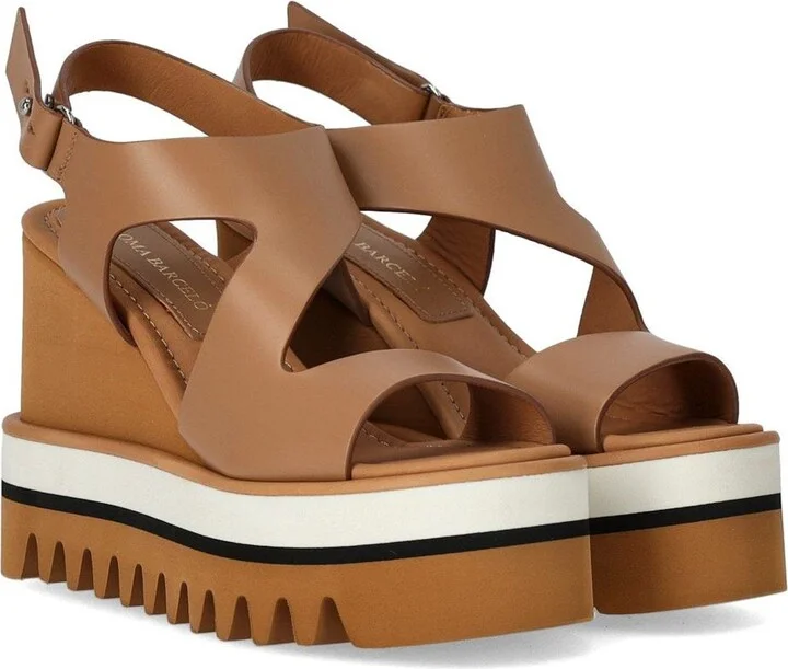 Paloma Barceló Zarine Camel Wedge Sandal - Image 2