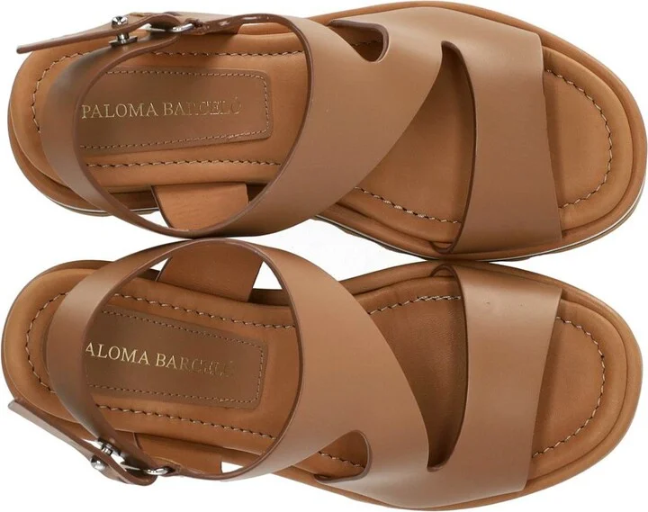 Paloma Barceló Zarine Camel Wedge Sandal - Image 5