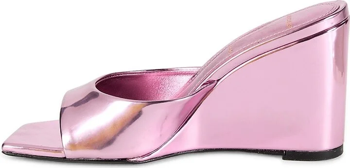 Paloma Leather Wedge Heel Sandals - Image 4