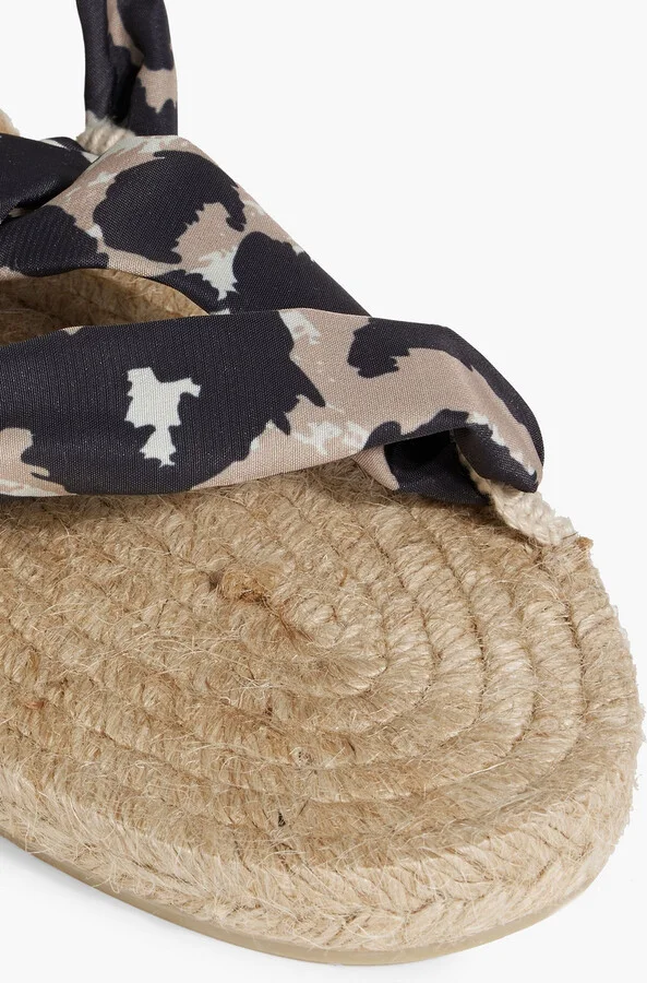 Paloma printed crepe de chine espadrille sandals - Image 4