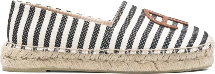 Paloma striped logo espadrilles